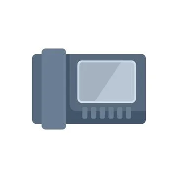 Office intercom system with display screen showing blank space Stock Illustration