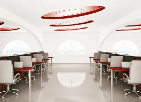 Office interior 3d Stock Illustration