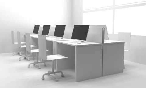 Office interior. 3D illustration Stock Illustration