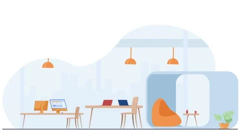 Office Interior Background - Motion Graphics Video stock 139004718
