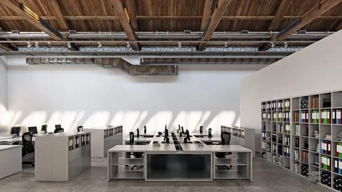 Office interior design Illustrazione stock