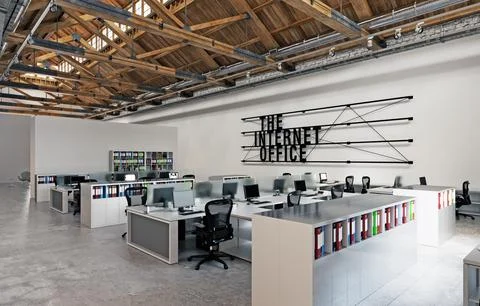 Office interior design Stock Illustration