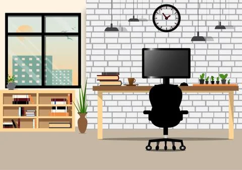 Office interior design1 Stock Illustration
