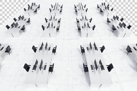 Office interior with floor Stock Illustration