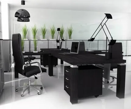 Office interior Stock Illustration