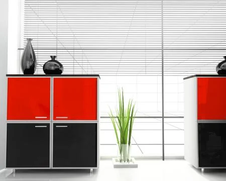 Office interior Stock Illustration