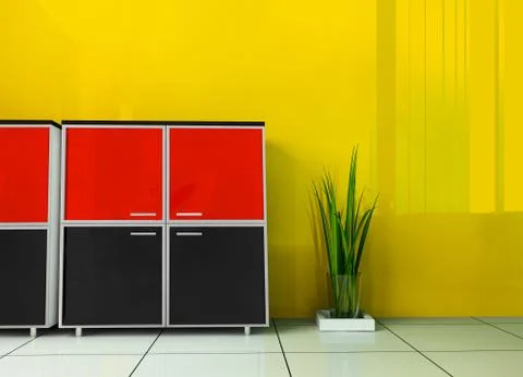 Office interior Stock Illustration