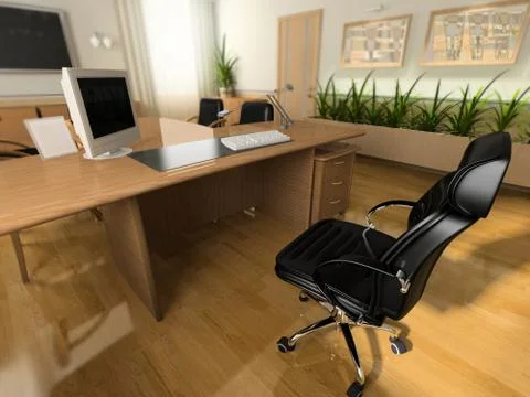 Office interior Stock Illustration