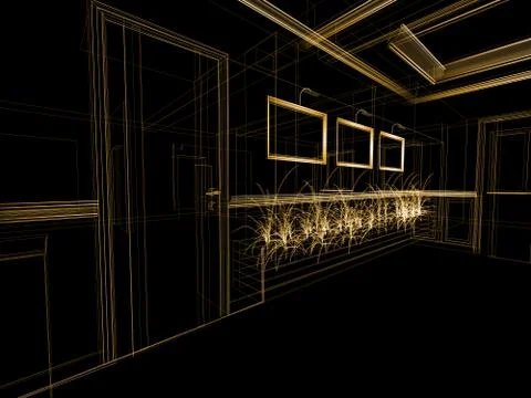 Office interior Stock Illustration