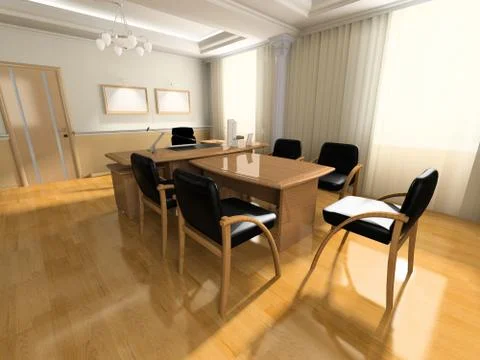 Office interior Stock Illustration