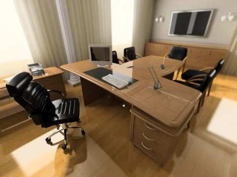 Office interior Stock Illustration