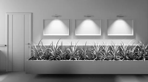 Office interior Stock Illustration