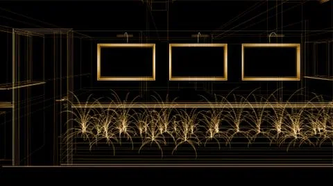 Office interior Stock Illustration