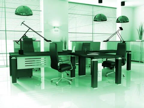 Office interior Stock Illustration