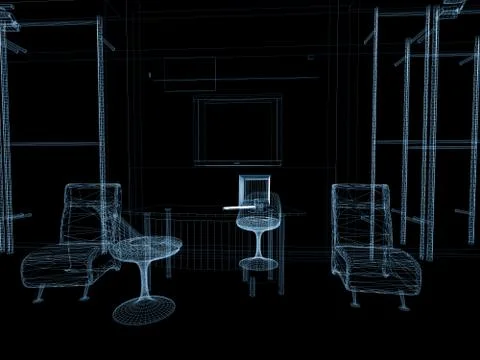 Office interior Stock Illustration