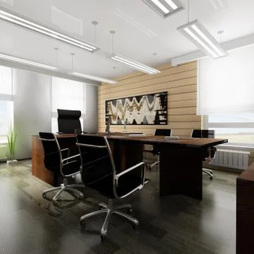 Office interior Stock Illustration