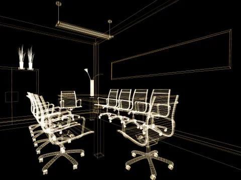 Office interior Stock Illustration