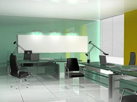 Office interior Stock Illustration
