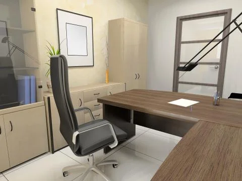 Office interior Stock Illustration