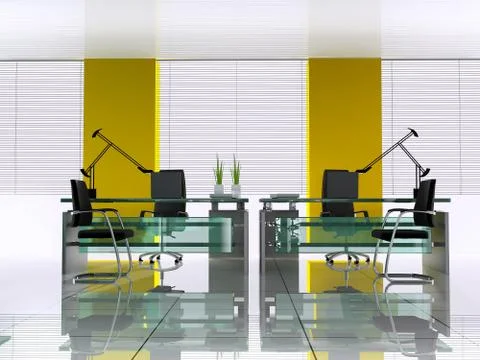 Office interior Stock Illustration