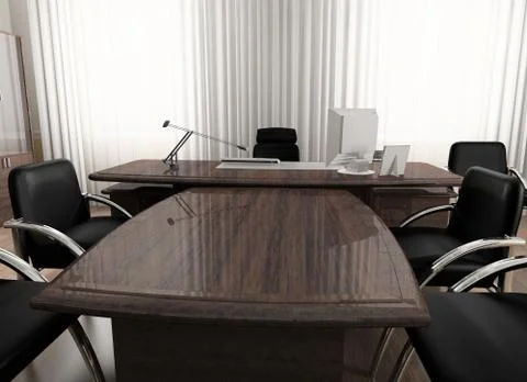 Office interior Stock Illustration