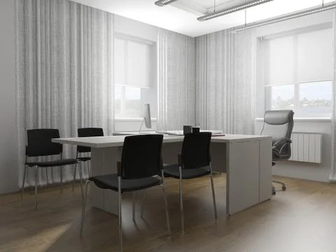 Office interior Stock Illustration