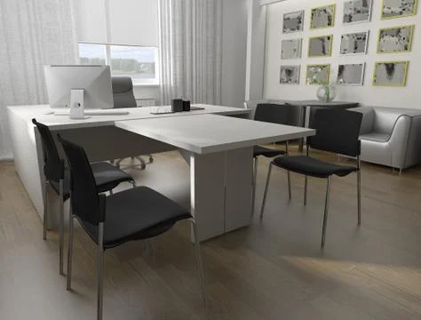 Office interior Stock Illustration