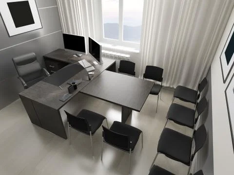 Office interior Stock Illustration