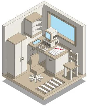 Office interior. Stock Illustration