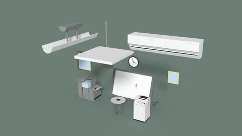 Office Interior Miscellaneous 3D Model