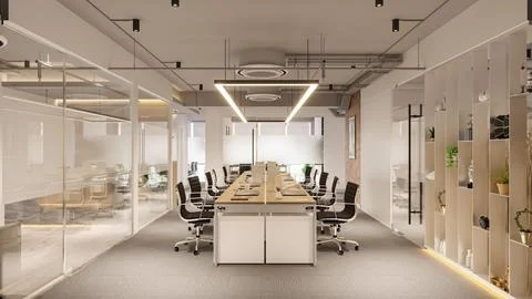 Office Interior Wellness Prioritizing Employee Health and Happiness Stock-Illustration