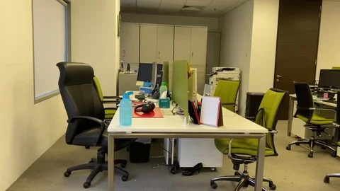 The Office interior workplace Stock Footage 125260116