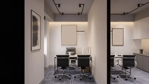 Office Interiors for Remote Work Blending Home and Office Environments Illustrazione stock