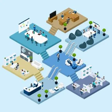 Office Isometric Icon Illustrazione stock