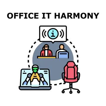 Office it harmony achieving business collaboration solution 库存插图