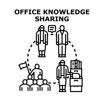 Office knowledge sharing concept vector illustration Stock Illustration