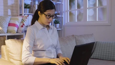 Office lady calling working partner discussing Video stock 100275134