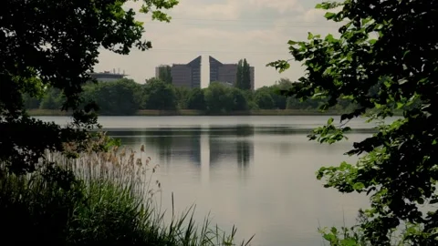 Office by a lake Stock Footage 142211796