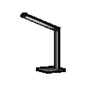 Office lamp table pixel art vector illustration Stock Illustration