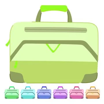 Office laptop bag vector cartoon graphic Stock Illustration