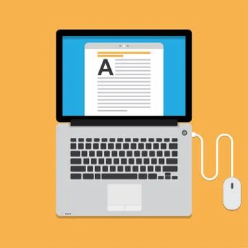 Office laptop Stock Illustration