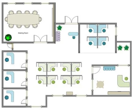 Office layout Stock Illustration