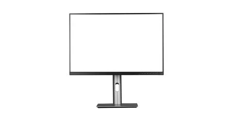 Office LCD display with ergonomic stand, isolated Stock Photos
