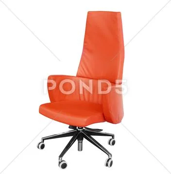 Office leather red chair.JPG Stock Photos