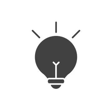 Office light bulb idea creativity silhouette on white background 스톡 일러스트