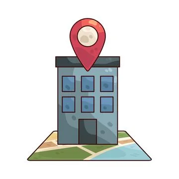 Office location illustration Ilustração Stock