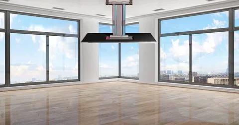 Office loft virtual set Stock Footage 80440181