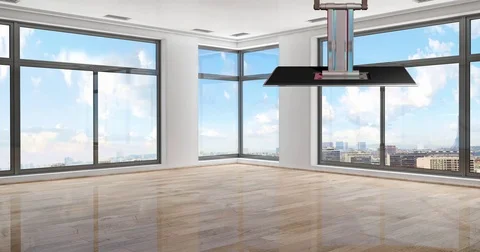 Office loft virtual set Stock-Footage 80440182