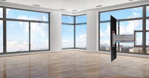 Office loft virtual set Stock Footage 80440184