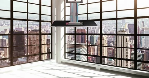 Office loft virtual studio Stock Footage 80440166